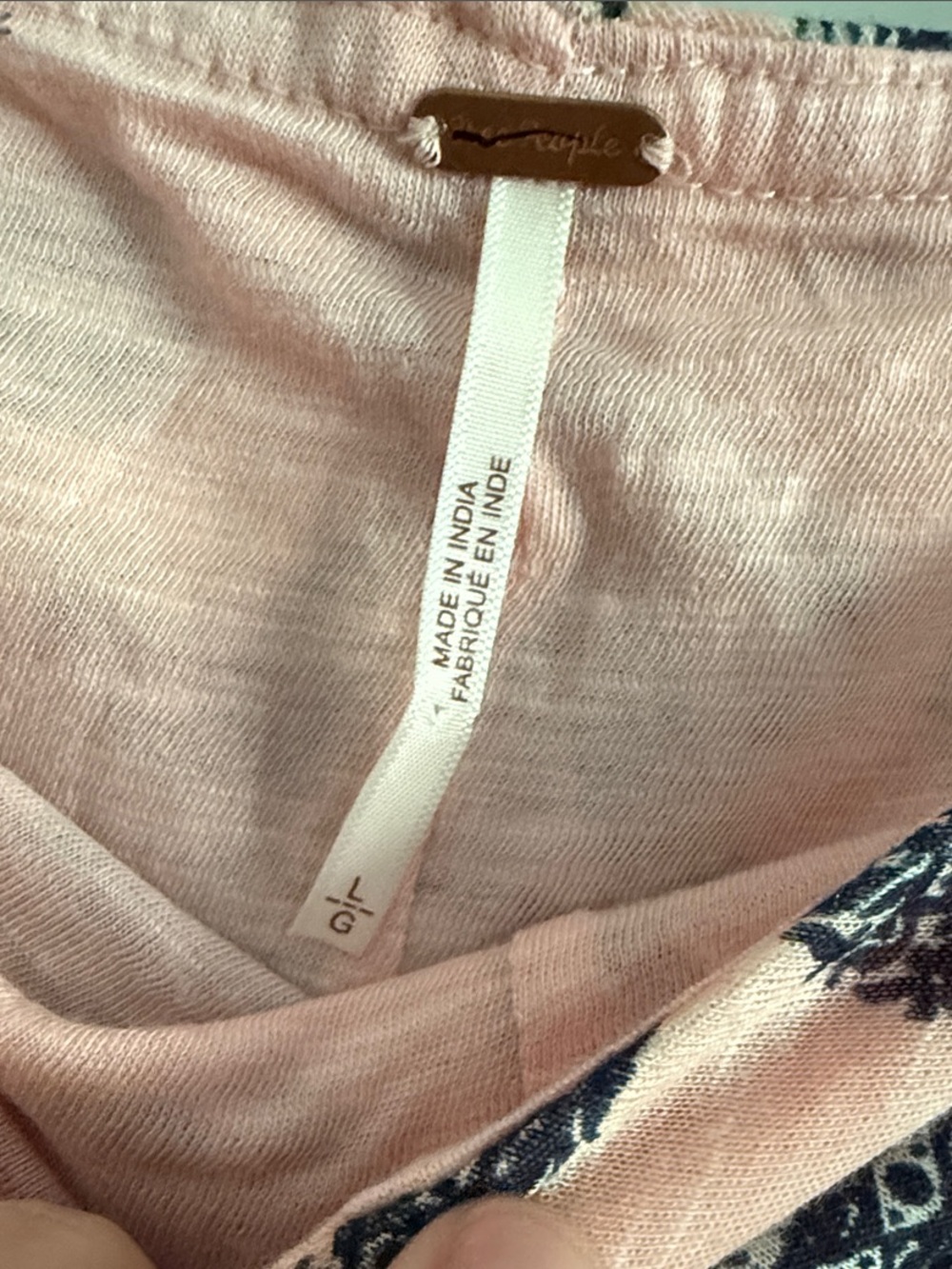 Free People NWOT Striped Floral Bandeau Top - Pink - Picture 2 of 4